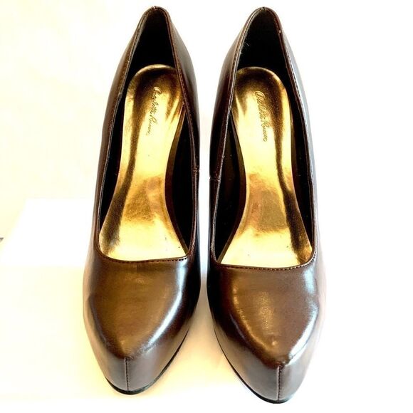 BROWN 5” SPIKE PUMPS by CHARLOTTE RUSSE SIZE 8 - Picture 4 of 8